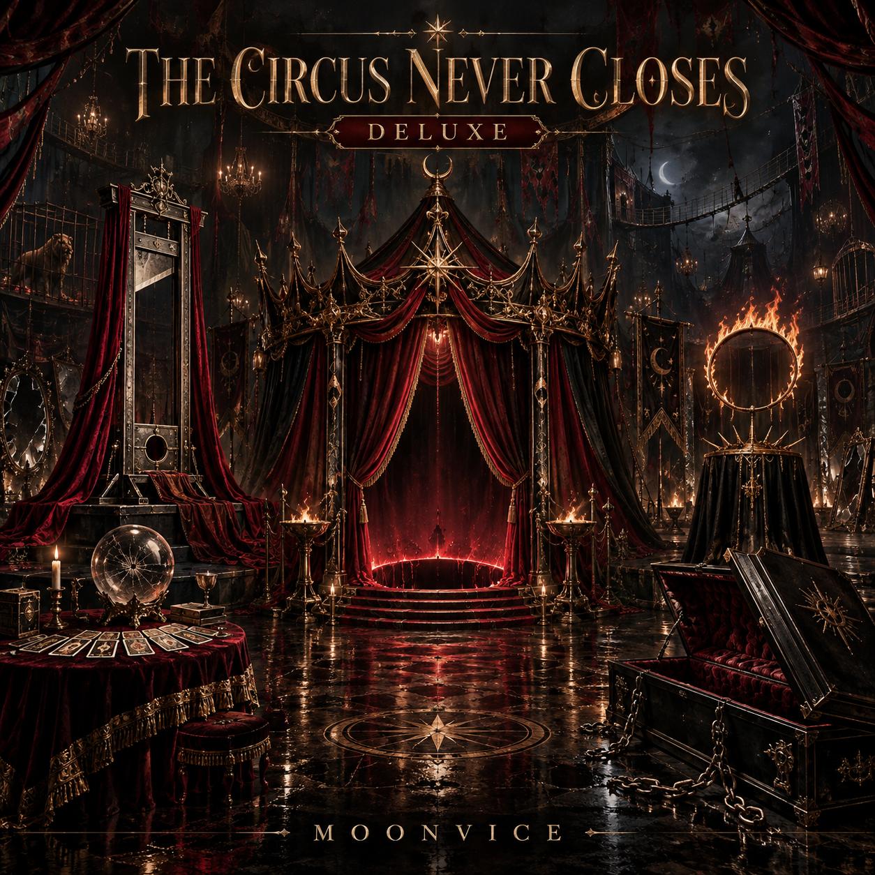 Capa oficial de THE CIRCUS NEVER CLOSES — DELUXE