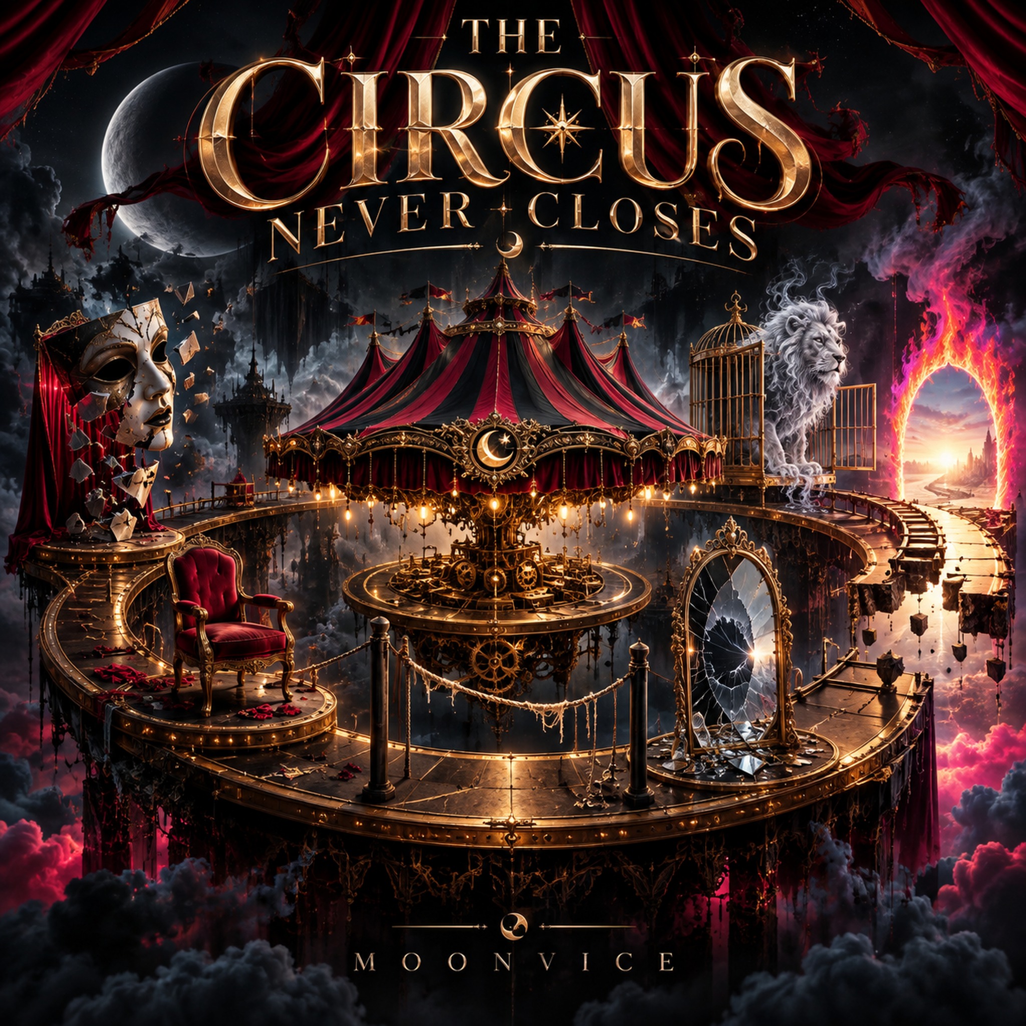 Capa oficial de THE CIRCUS NEVER CLOSES